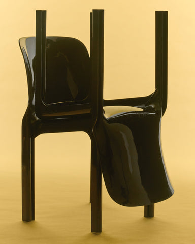 Set de 4 chaises Selene marron Magistretti Artemide