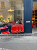 Quatre chaises Plia rouges Piretti Anonima Castelli