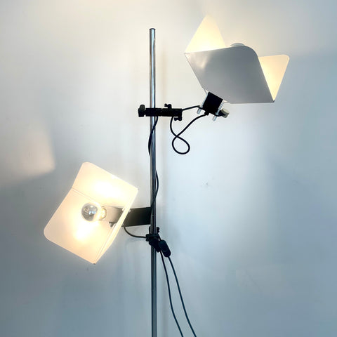 Lampadaire 2 spots Triedro Joe Colombo Stilnovo