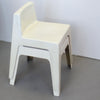 Paire de chaises en fibre de verre blanc Kostka Années 70