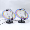 Paire de lampes italiennes disco Toffoli Années 80
