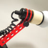 Lampe à pince noire et rouge Claude 1970