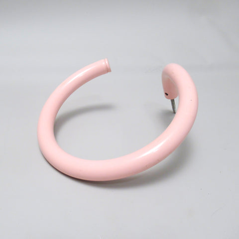 Patère porte-serviette en métal rose Années 80