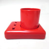 Porte brosse à dent et gobelet rouge Années 80