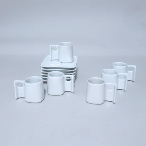 Service à café en porcelaine René Bertoux Virebent 1970