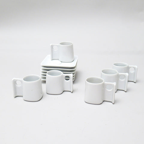 Service à café en porcelaine René Bertoux Virebent 1970
