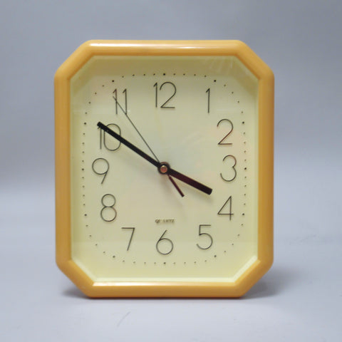 Pendule jaune Années 80