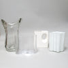 Vase en verre moderniste années 80