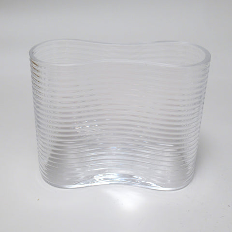 Vase en verre moderniste années 80