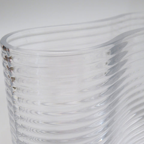 Vase en verre moderniste années 80
