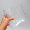 Vase en verre moderniste années 80