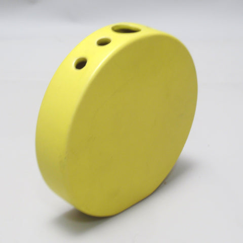Vase disque jaune Années 80