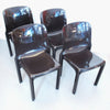 Set de 4 chaises Selene marron Magistretti Artemide