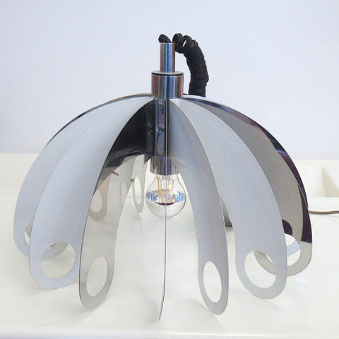 Suspension chromée Space Age années 60