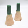 Bougeoir bobine vintage en bois
