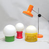 Lampe boule sur pied cylindrique vert Années 70