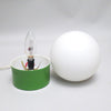 Lampe boule sur pied cylindrique vert Années 70