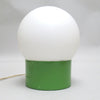 Lampe boule sur pied cylindrique vert Années 70