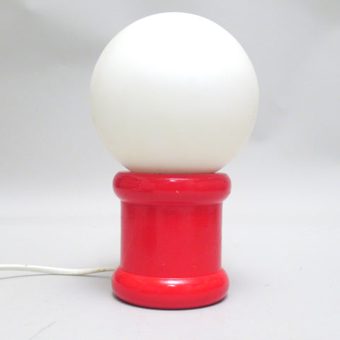 Petite lampe boule sur pied bibendum années 70