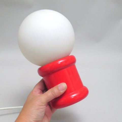 Petite lampe boule sur pied bibendum années 70