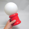 Petite lampe boule sur pied bibendum années 70