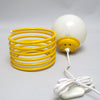 Lampe Ressort pop jaune Années 80