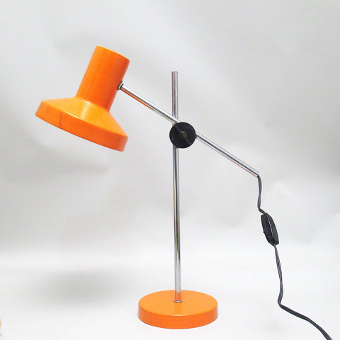 Lampe de bureau articulée orange Années 70