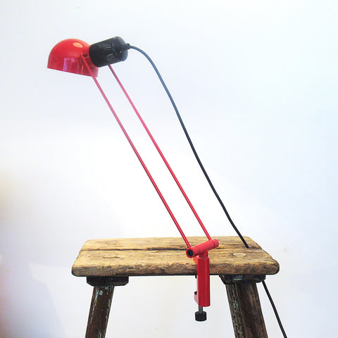 Lampe articulée rouge PiuLuce Années 80
