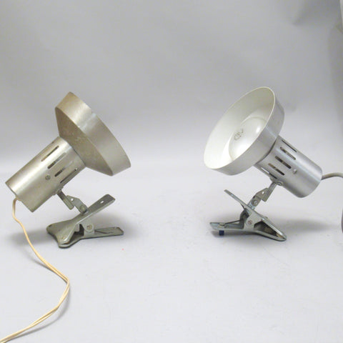 Spot à pince métal brossé 1970