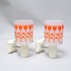 Paire d'appliques fleurs orange Années 70