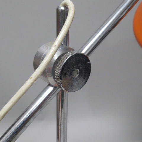 Lampe de bureau articulée orange Années 70