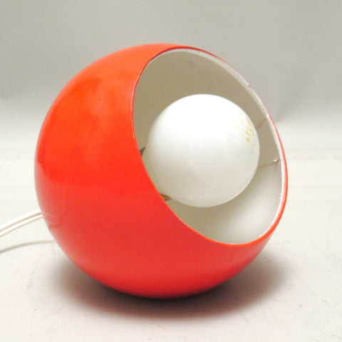 Lampe spot boule rouge Algeco circa 1970