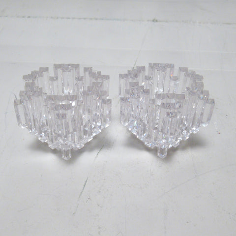 Paire de bougeoirs plexiglas années 70