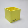 Pot à crayon Cubo jaune de Bruno Munari Olivetti