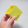 Pot à crayon Cubo jaune de Bruno Munari Olivetti