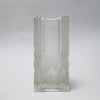 Vase en verre moulé brutaliste Années 70