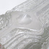 Vase en verre moulé brutaliste Années 70