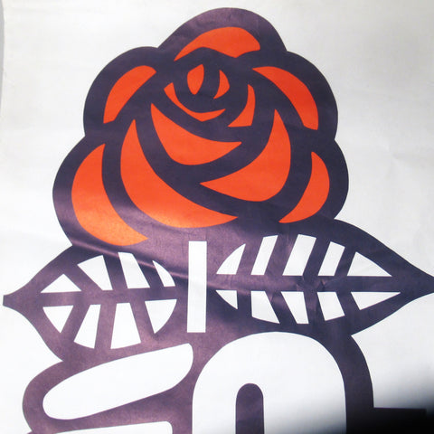 Affiche vintage PS Rose au poing Années 70