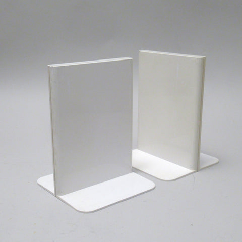 Paire de serre-livres blancs années 70