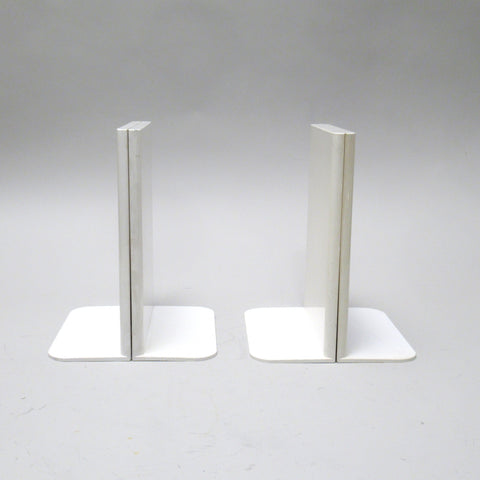Paire de serre-livres blancs années 70