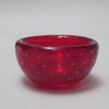 Cendrier en verre rubis Bullicante Murano Années 60/70