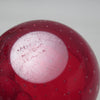 Cendrier en verre rubis Bullicante Murano Années 60/70