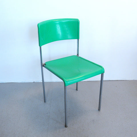 Chaise verte L303 Graphal Lafargue Années 70