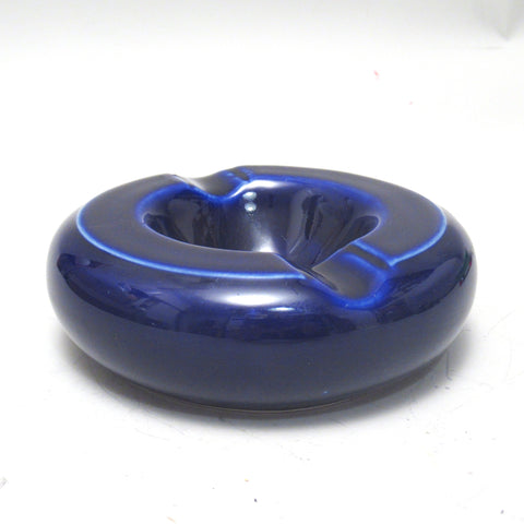 Cendrier moderniste en céramique bleu Années 60