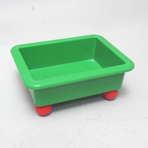 Porte-savon en plastique vert et rouge Années 80