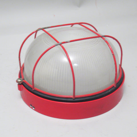 Applique ou plafonnier industriel rouge