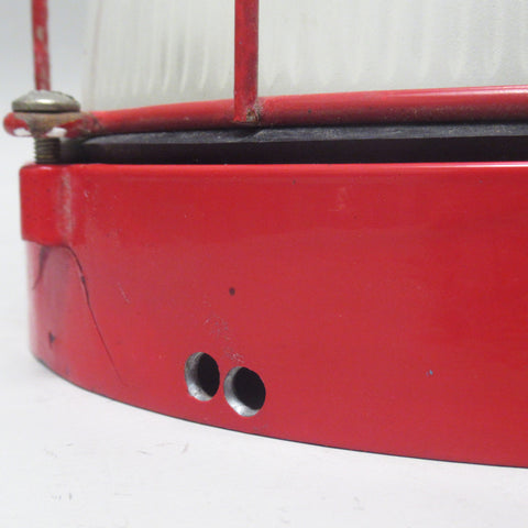 Applique ou plafonnier industriel rouge