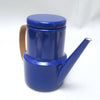 Bouilloire scandinave en métal émaillé bleu