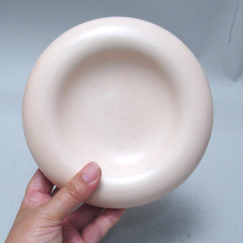 Cendrier en céramique rose pale années 80
