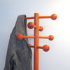Portemanteau en bois orange Années 70
